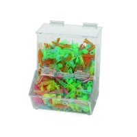 1-Place Compartment Dispensing Bin, Clear
