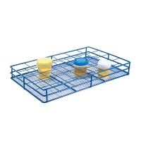 Epoxy Coated Wire Urine Container Rack, 58mm, 6x4 Format, Blue