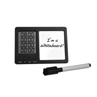Lab Alert® Timer with Whiteboard and Pen, White