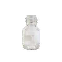 Bottle, 50 ml, graduated, GL32, transparent, without lid, borosilicate glass, 1 pc