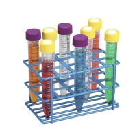 Epoxy Coated Wire Tube Rack 15-Place for 15mL Tubes, Blue