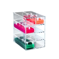 Storage Rack, Vertical, for 80-well Tube Racks, Clear