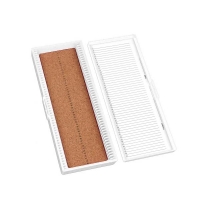 Premium Microscope Slide Box, 50-Place, Cork, White