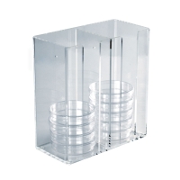 Petri Dish Dispenser Acrylic, Clear