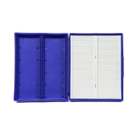 Microscope Slide Box, 100-Place, Blue