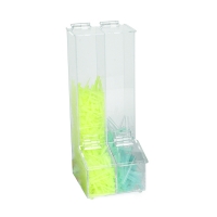 2-Place Compartment Dispensing Bin, Clear