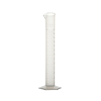 MCHP-025-012 Measuring cylinder hexagonal base, polypropylene, class B, 25 ml, 12 pcs