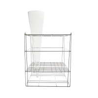 Imhoff cone stand, stainless steel, for 4 Imhoff cones