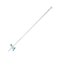Burette with PTFE straight stopcock and funnel top, class A, 10 ml