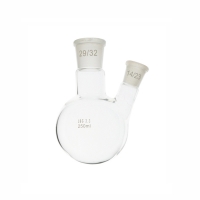 Flask, round bottom with two necks, LBG 3.3, cent. 29/32, side 14/23, 250 ml