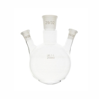 Flask, round bottom with three necks (side angle), LBG 3.3, cent. 29/32, side 19/26, 250 ml