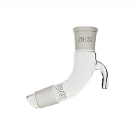 Receiver adapter, bent at 105º, with lateral hose, 29/32, LBG 3.3