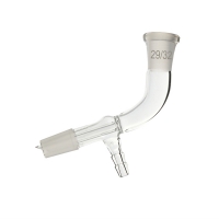 Receiver adapter, bent at 105º, with internal tube and lateral hose, 29/32, LBG 3.3