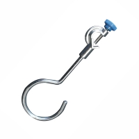 Open ring retort support with bosshead, chromium plated steel, Ø 120 mm