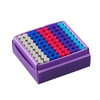 Self-assembled box for freezers, 0.55 ml, 81 seats, purple, 1 pc