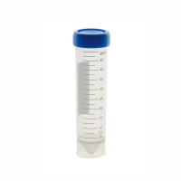 Graduated Centrifuge tubes with skirt and blue screw cap, 50 ml, PP, ind. flow pack,Sterile, 50 pcs