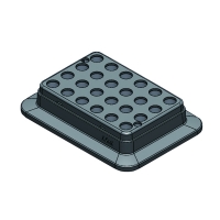 Heating block, used for 1.5mL tubes, 24 holes(cone bottom)
