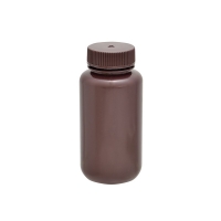 BBWA-1K0-006 Amber wide mouth round bottle, HDPE, 1000 ml, 6 pcs.