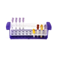 5/15mL/ 16 mm Tube Rack, Rotating Shelves, 40-Place, Blue/Green