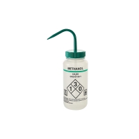 Safety labelled wash bottle, LDPE, ethanol