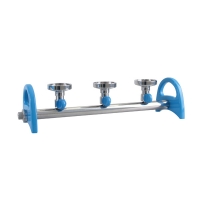 New MultiVac 300-MB, 3 places stainless steel Manifold with Rocker SF funnel adaptor