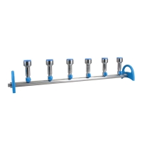 MultiVac 600-MS, 6 places stainless steel Manifold with No. 8 stopper funnel adaptor