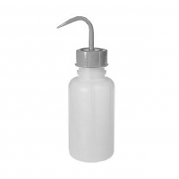 Wide neck wash bottle, graduated, neutral cap, LDPE, 250 ml