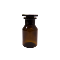 Reagent bottle amber glass wide neck with stopper 100 ml