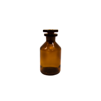 Reagent bottle amber glass narrow neck with stopper 50 ml