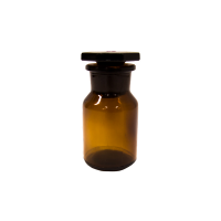 Reagent bottle amber glass wide neck with stopper 50 ml