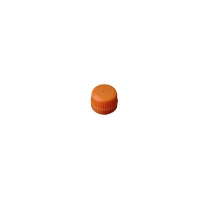 Screw cap PP28 with security seal, orange, 20 pcs