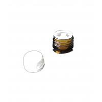 Dropper screw cap PP28 with security seal, white, 20 pcs