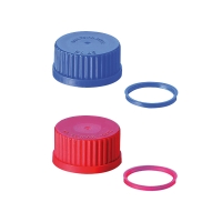Blue screw cap for laboratory bottles with ISO thread, GL 45, polypropylene, 10 pcs