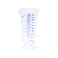 Bell shape measuring flask, blue grad, soda-lime glass 1000 ml