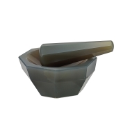 Agate mortar with pestle, Premium Line, Øext 50 mm, Øint 40 mm, h 30 mm