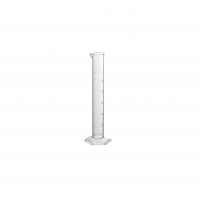 Measuring cylinder hexagonal base, PMP, class B, 500 ml