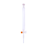 Sep. funnel cylind. shape, plast. stopp., ground joint, glass key, graduated, 14/23, 100 ml