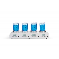4-Channel LCD Digital Hotplate Magnetic Stirrer MS-H340-S6，stainless steel with ceramic coated hotplate，heating temperature up to 340°C
