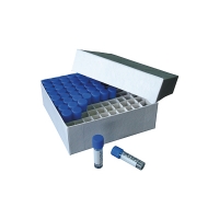 Carton freezer box for 100 cryotubes 4 ml