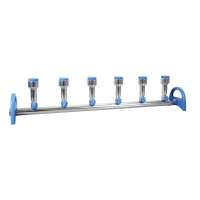 MultiVac 610-MS, 6 Places Aluminum Manifold with No. 8 stopper x 6