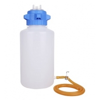 Heavy Duty PP Waste Bottle 4000ml with draining, Overflow Protection, autoclavable 