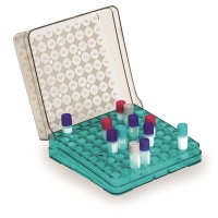 Storage box for cryogenic vials 2 ml at a temperature from -196 to +121 °C, 81 seats, chemically resistant, autoclavable, polycarbonate, green, 1 pc