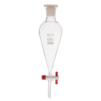SEPARATORY FUNNEL, CONICAL WITH PTFE STOPCOCK, GLASSCO 250 ml